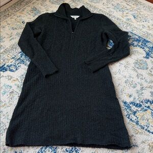 Dark green Cable Knit Sweater Dress